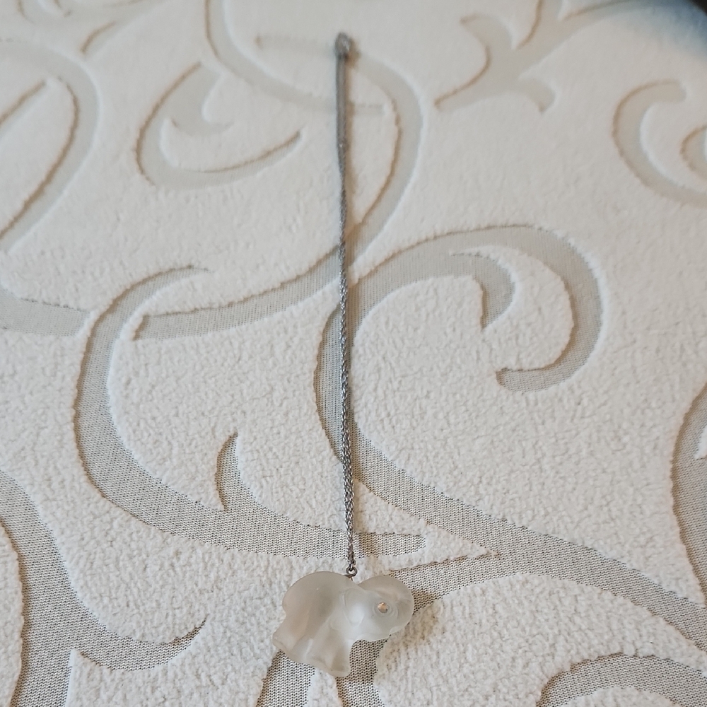 Silver Necklace with Elephant Pendant